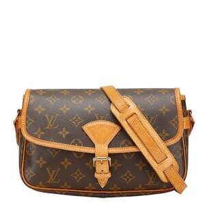 LOUIS VUITTON Authentic Brown Monogram Leather Shoulder Bag